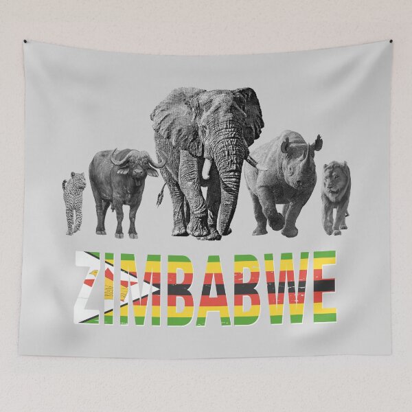 Item preview, Zimbabwe Wildlife Big Five Safari for Zimbabwe Fans designed and sold by Scotch Macaskill.