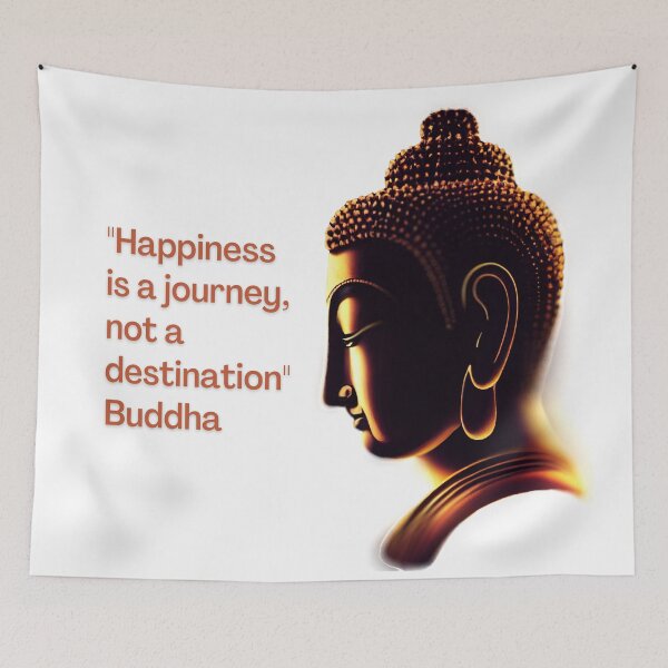 Item preview, Buddha - Happiness is a journey, not a destination designed and sold by RetComly.