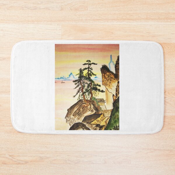 Item preview, Brown rocks wit pine trees designed and sold by Irina Afonskaya.