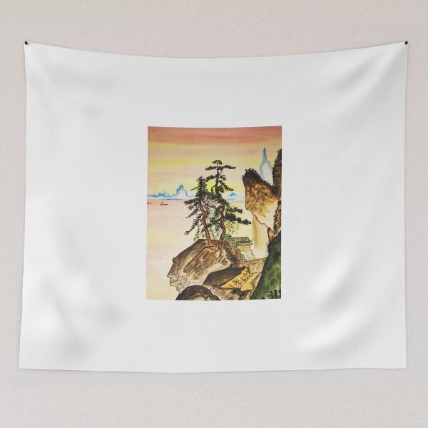 Item preview, Brown rocks wit pine trees designed and sold by Irina Afonskaya.