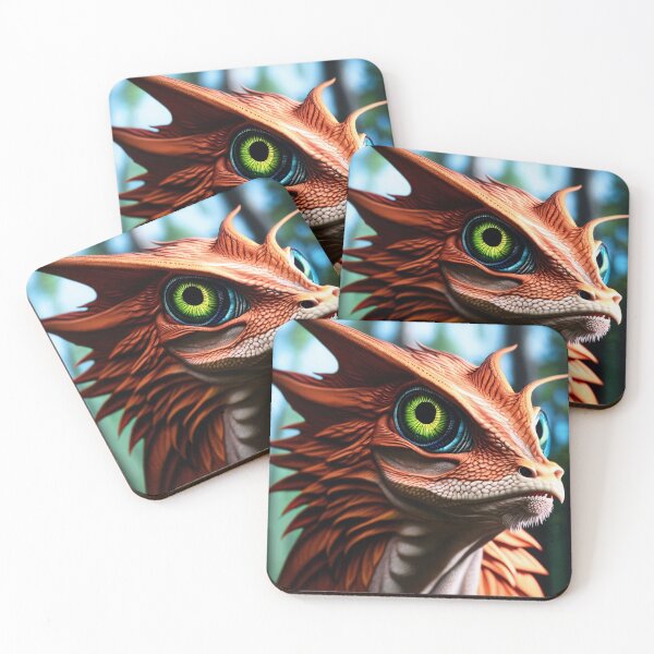 Item preview, Copper Scaled Jungle Dragon with Big Green Eyes designed and sold by dragynrain.