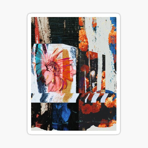 Grow: vibrant, abstract, digital artwork Sticker