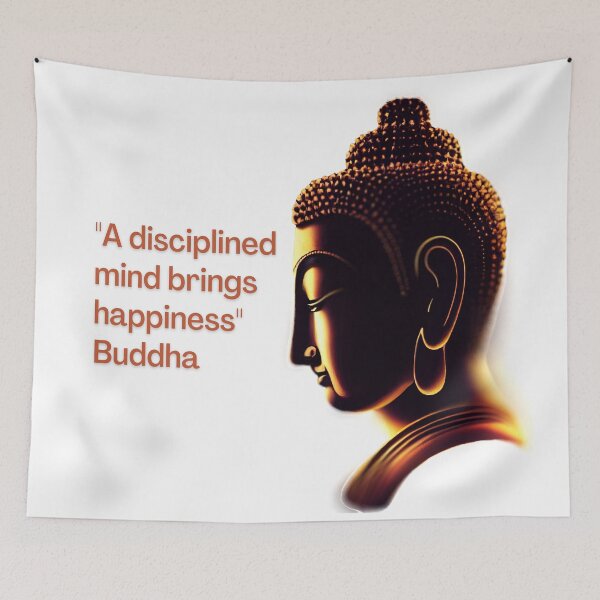 Item preview, Buddha - A disciplined mind brings happiness designed and sold by RetComly.