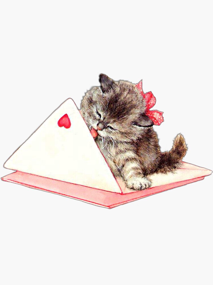 Valentine's day cat  Sticker