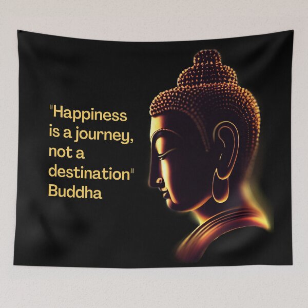 Item preview, Buddha - Happiness is a journey, not a destination designed and sold by RetComly.