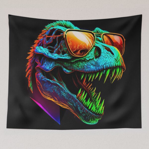 Item preview, T Rex Dinosaure with Sunglasses Retro Style designed and sold by CoyoteStudio.