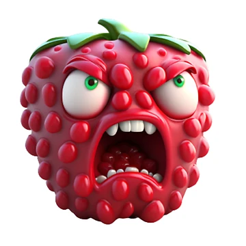 Artwork thumbnail, Angry Raspberry by Scrumptious Designs