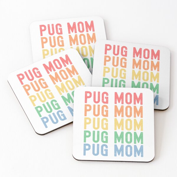 Item preview, Pug Mom Colorful Love Pugs designed and sold by sasigifts.