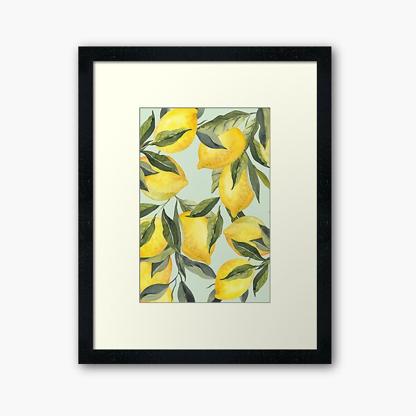 Item preview, Lemon Print Watercolor Original  designed and sold by Bella Studio.