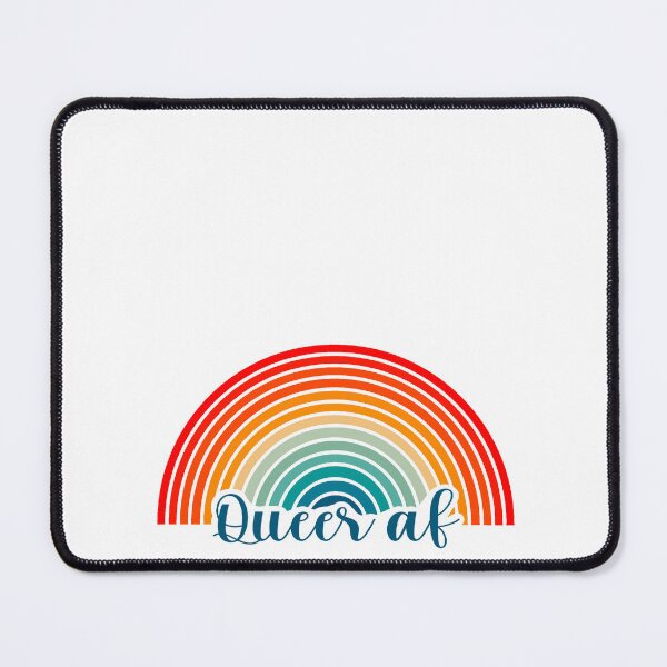 Item preview, Retro Rainbow Digital Art Queer AF designed and sold by mollysdoodleboo.