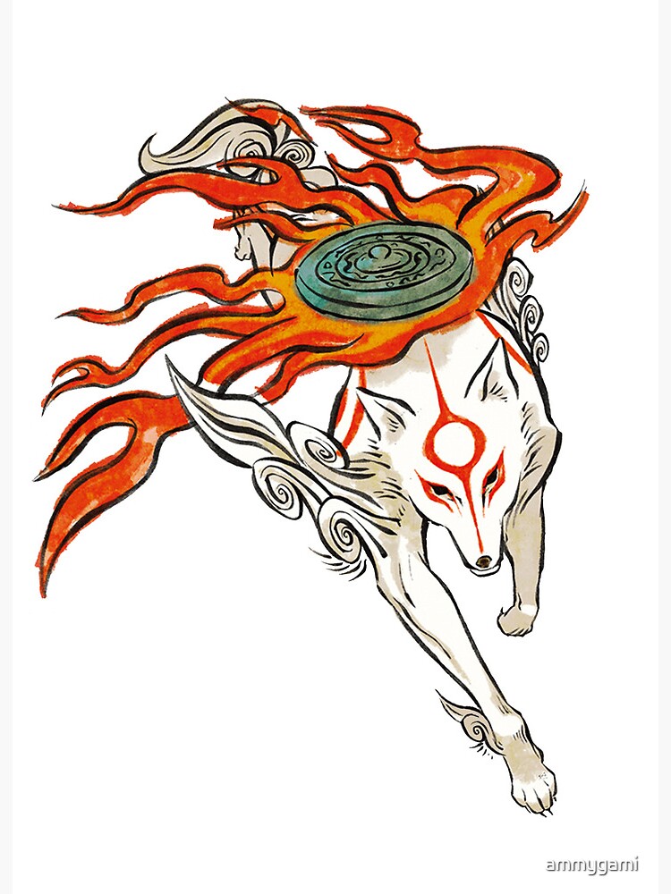 Okamiden Chibiterasu Character Art Board Print for Sale by