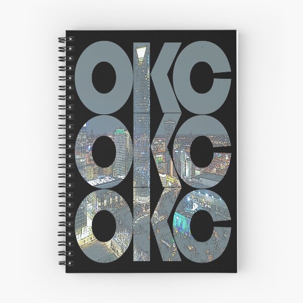 Item preview, Oklahoma City, Oklahoma OKC Dusk Cityscape Repeating Pattern designed and sold by CrabbyLobster.