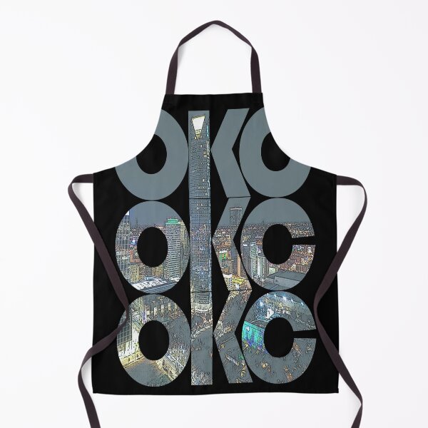 Item preview, Oklahoma City, Oklahoma OKC Dusk Cityscape Repeating Pattern designed and sold by CrabbyLobster.