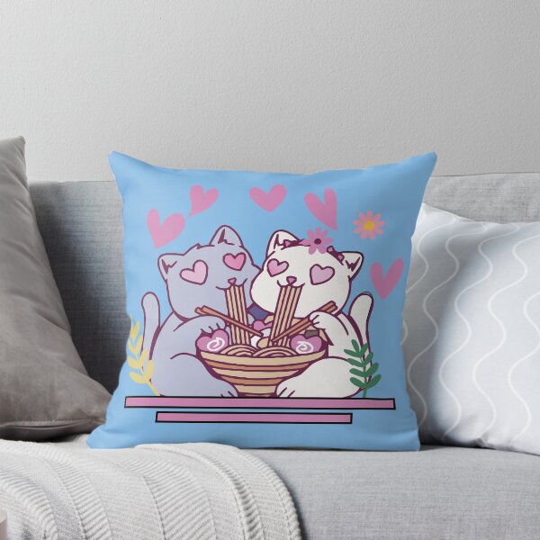 Item preview, Funny Cat Eating Spaghetti heart designed and sold by fatydesignspace.