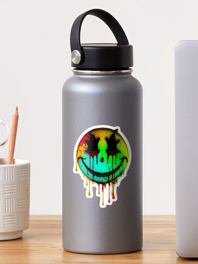 Custom Smiley Face Sports Water Bottle