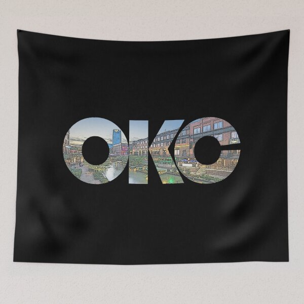 Item preview, Oklahoma City, Oklahoma OKC Sunset Cityscape designed and sold by CrabbyLobster.