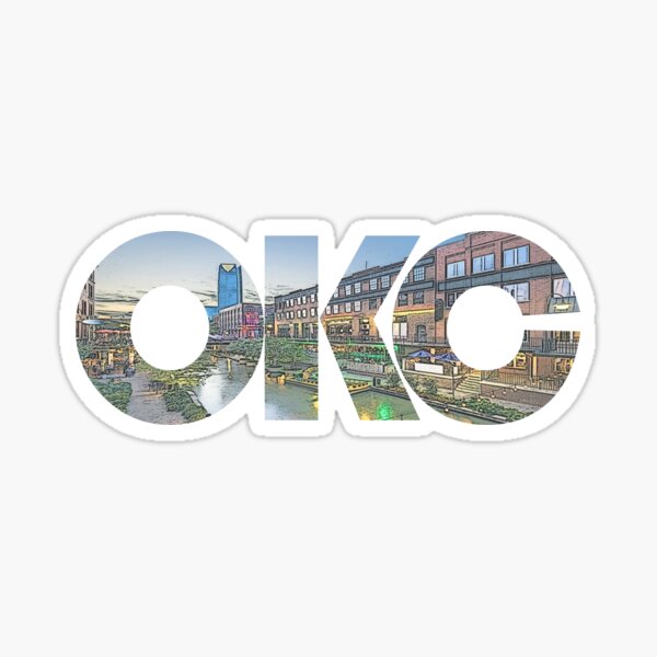 Item preview, Oklahoma City, Oklahoma OKC Sunset Cityscape designed and sold by CrabbyLobster.