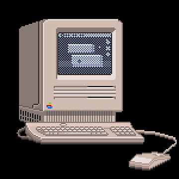 Artwork thumbnail, Macintosh SE 1987 pixel art by Retroperks
