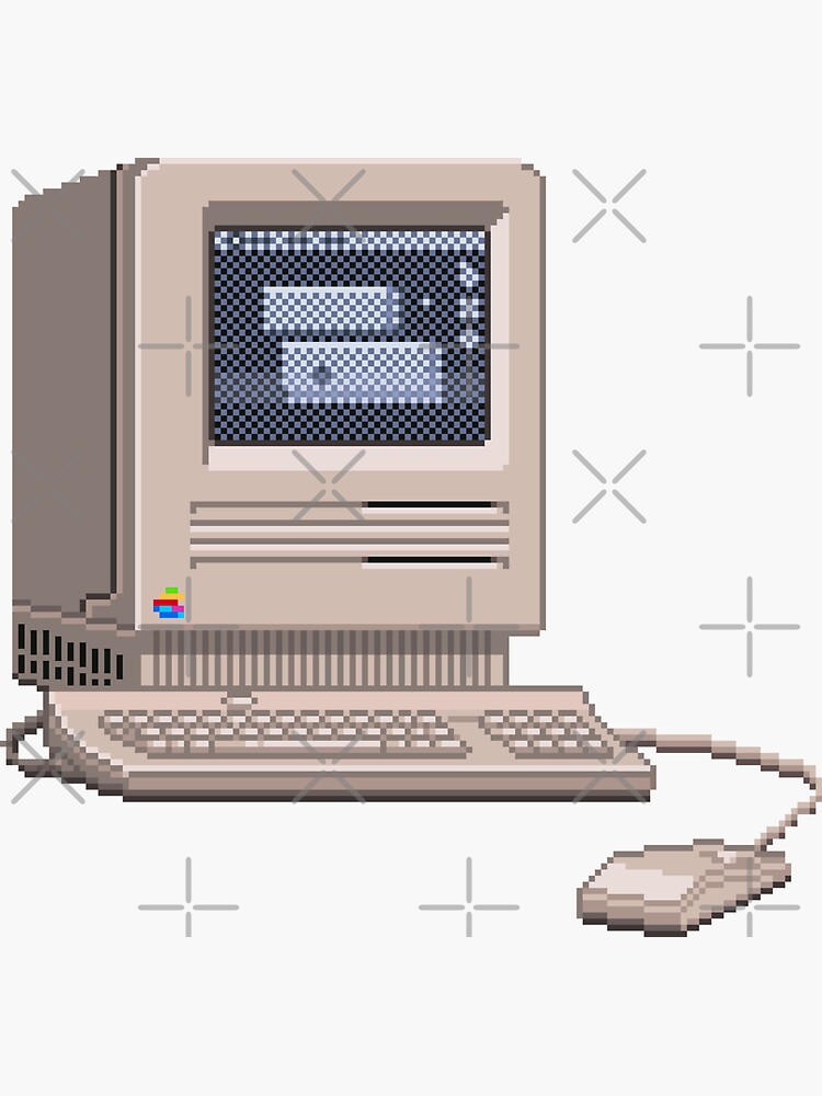Thumbnail 3 of 3, Sticker, Macintosh SE 1987 pixel art designed and sold by djspacegr.