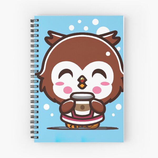 Item preview, Chibi Owl Drinking Hot Chocolate designed and sold by ZooOfArt.