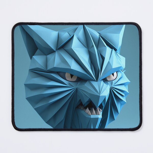 Item preview, origami angry cat face designed and sold by colorexz.