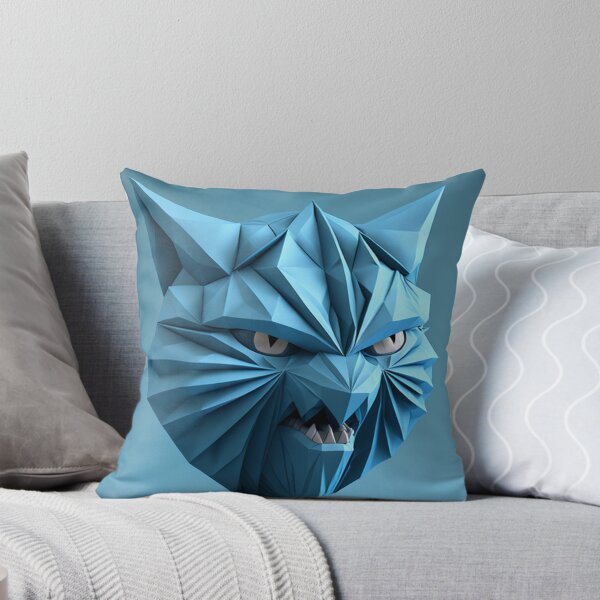 Item preview, origami angry cat face designed and sold by colorexz.