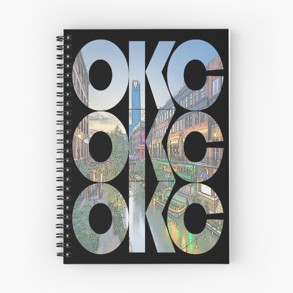 Item preview, Oklahoma City, Oklahoma OKC Sunset Cityscape Repeating Pattern designed and sold by CrabbyLobster.