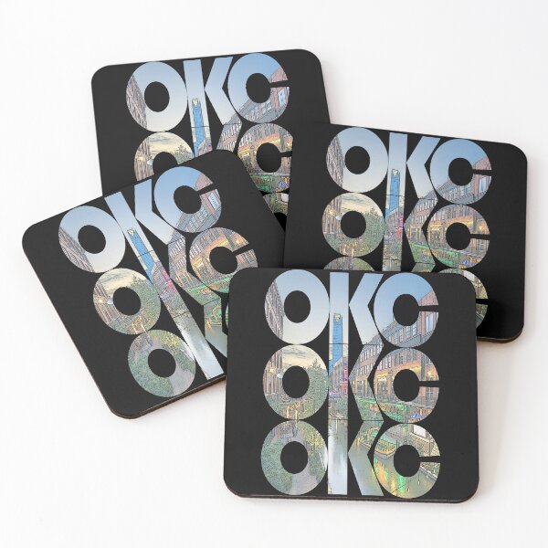 Item preview, Oklahoma City, Oklahoma OKC Sunset Cityscape Repeating Pattern designed and sold by CrabbyLobster.