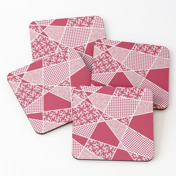 Item preview, Various white patterns on VIVA Magenta designed and sold by Ninaeva.