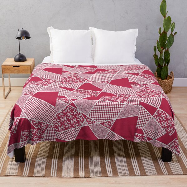 Item preview, Various white patterns on VIVA Magenta designed and sold by Ninaeva.