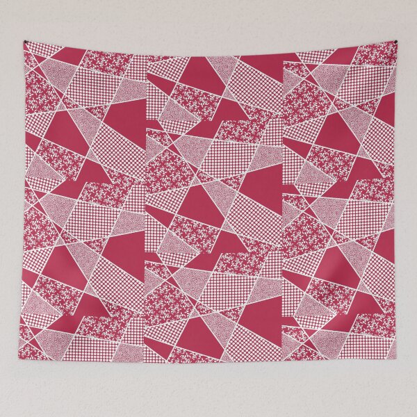 Item preview, Various white patterns on VIVA Magenta designed and sold by Ninaeva.