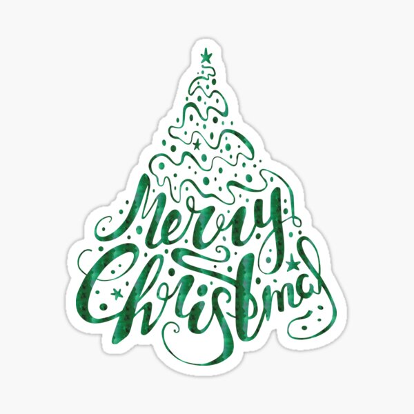 Merry Christmas Sticker For Sale By Machare Redbubble