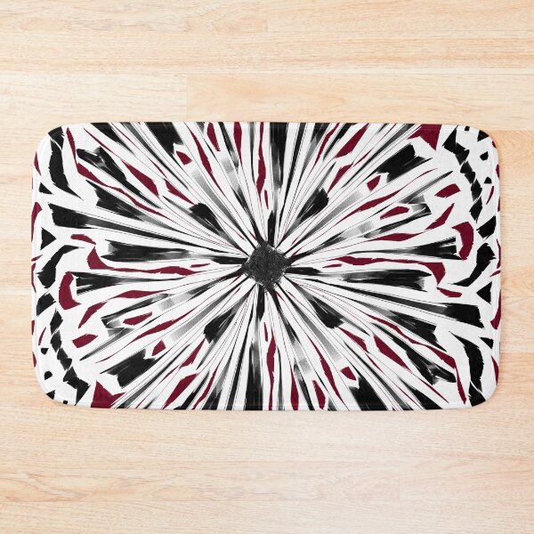 Item preview, Abstract simple black and red pattern  - white background  designed and sold by AlinaSCorner.