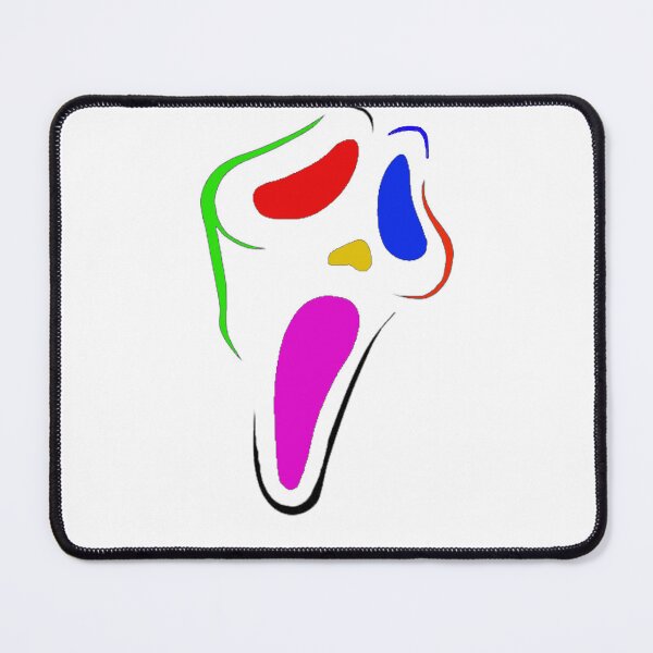 Item preview, id14 colorful scream stencil, screaming human face, horror party, Halloween designed and sold by bcbutika.