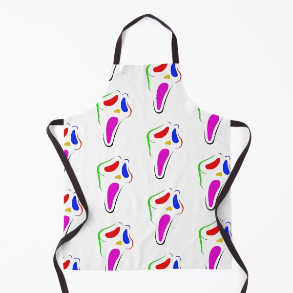 Item preview, id14 colorful scream stencil, screaming human face, horror party, Halloween designed and sold by bcbutika.