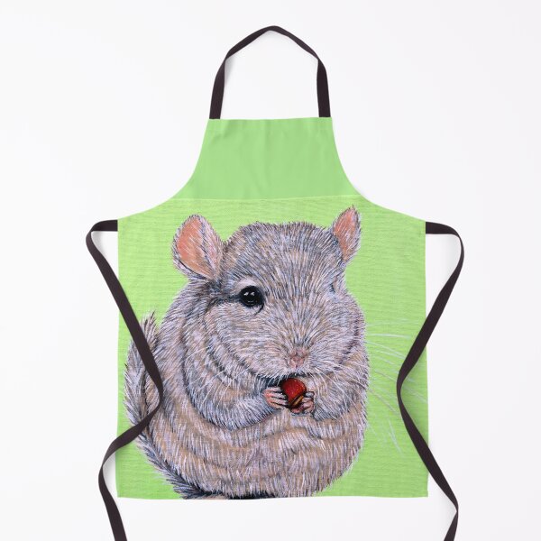 Item preview, Cuddly Nibbling Chinchilla Painting designed and sold by Art by Kirsten Sneath.