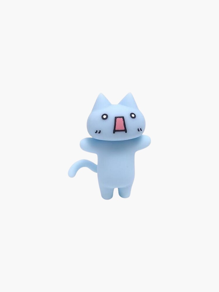 blue cat figurine cyber pinterest cute sticker kitty\