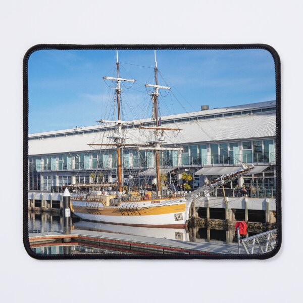 Item preview, Hobart Tasmania and Lady nelson tall ship in the marina designed and sold by Martin Berry Photography.