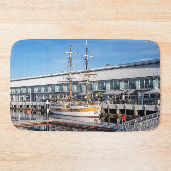 Item preview, Hobart Tasmania and Lady nelson tall ship in the marina designed and sold by Martin Berry Photography.