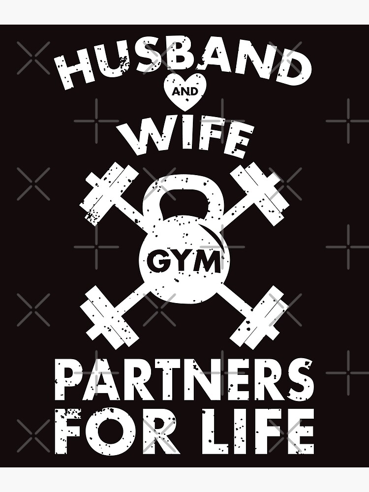 Husband and Wife Gym Partners for Life, Funny Matching Couple Gym Workout  T-Shirt Sleeveless Top for Sale by teemaniac
