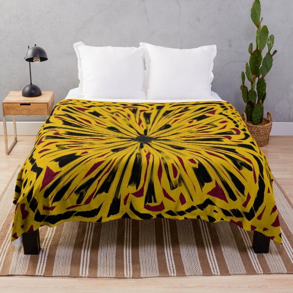 Item preview, Abstract simple black and red pattern - mustard background designed and sold by AlinaSCorner.
