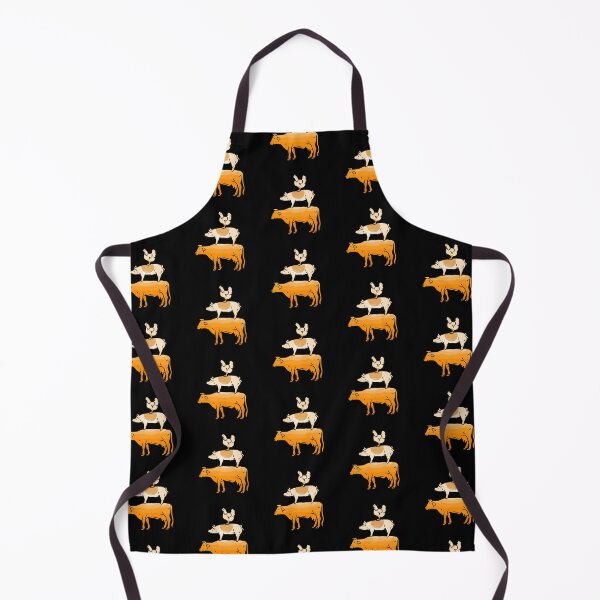 Item preview, Sunny yellow Farm animals Cow Farm Pig Farm chicken silhouette designed and sold by FarmsteadAcers.