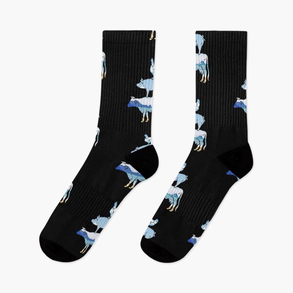 Item preview, Blue Ocean design of Farm animals Cow Farm Pig Farm chicken silhouette designed and sold by FarmsteadAcers.
