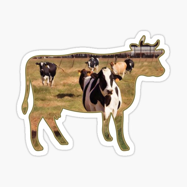 Vista previa del artículo con la obra «Esquema de vaca de granja lechera con pintura de vaca en el interior Lindas vacas de granja», diseñado y vendido por FarmsteadAcers.