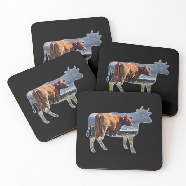 Item preview, Brown Farm Cow outline with Cow painting inside Cute farm cows designed and sold by FarmsteadAcers.
