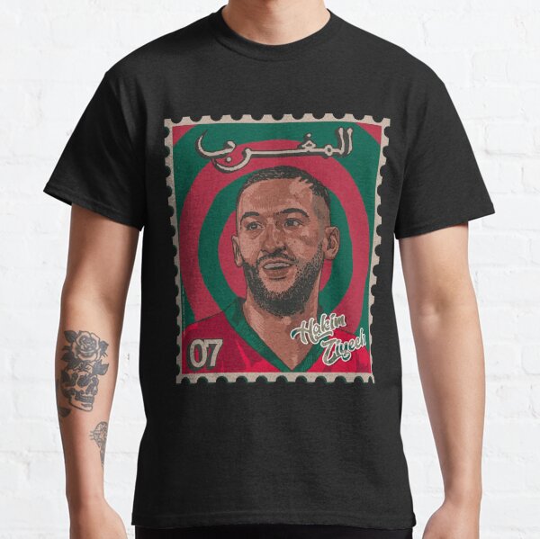 Hakim Ziyech T Shirt 100% Cotton Morocco Football Soccer Ziyech Big Size  6xl Tee Gift Fashion