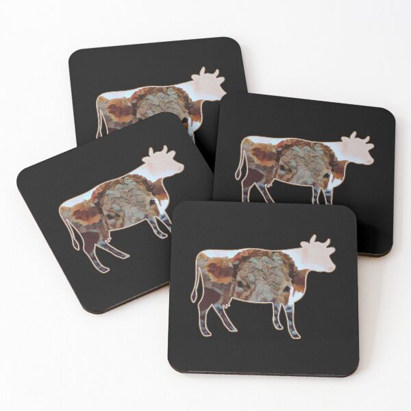Item preview, Close up Farm Cow eyes outline with Cow painting inside Cute farm cows designed and sold by FarmsteadAcers.