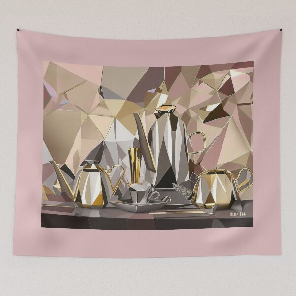 Item preview, neo cubism, Mid Century Modern Coffee service designed and sold by Alma Lee.
