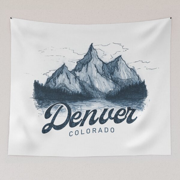 Item preview, Denver Mountain Sketch, Colorado Art, Mountain Landscape Drawing designed and sold by Tritonn204.