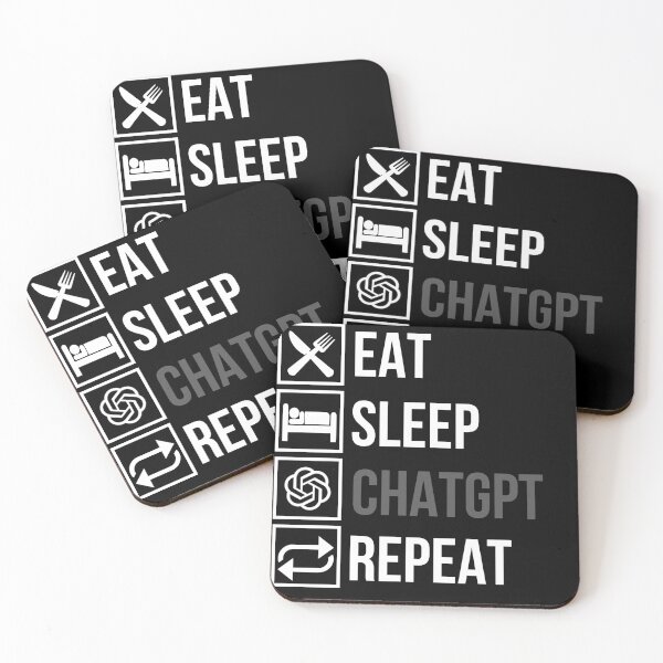 Item preview,  EAT SLEEP chatGPT REPEAT  designed and sold by Bloom Art  ⭐⭐⭐⭐⭐.